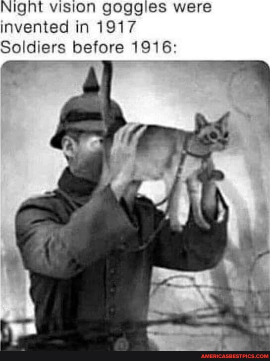 Night vision goggles were invented in 1917 Soldiers before 1916 SS I