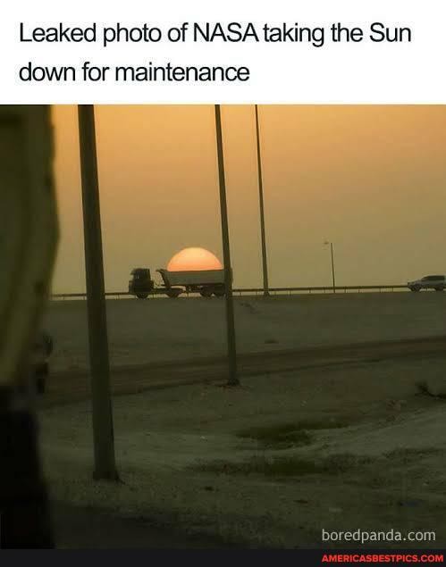 Leaked photo of NASA taking the Sun down for maintenance