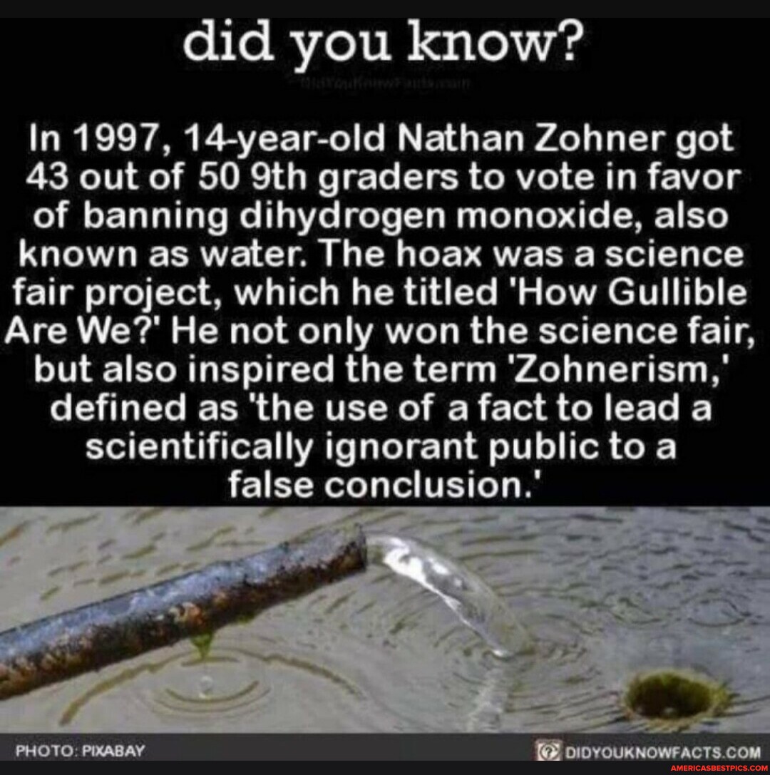 Did you know? In 1997, 14-year-old Nathan Zohner got 43 out of 50 ...