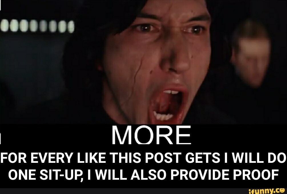 MORE
FOR EVERY LIKE THIS POST GETS WILL DO ONE SIT-UP I WILL ALSO PROVIDE PROOF - FOR EVERY LIKE THIS POST GETS I WILL DO ONE SIT-UP, I WILL ALSO PROVIDE PROOF