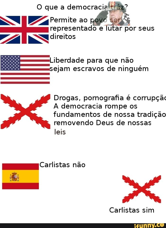 representado e
lutar por seus
"A bai direitos
Liberdade para que nao
sejam escravos de ninguém
A
Drogas, pornografia é corrupçãc
A democracia rompe os
fundamentos de nossa tradição
removendo Deus de nossas
leis