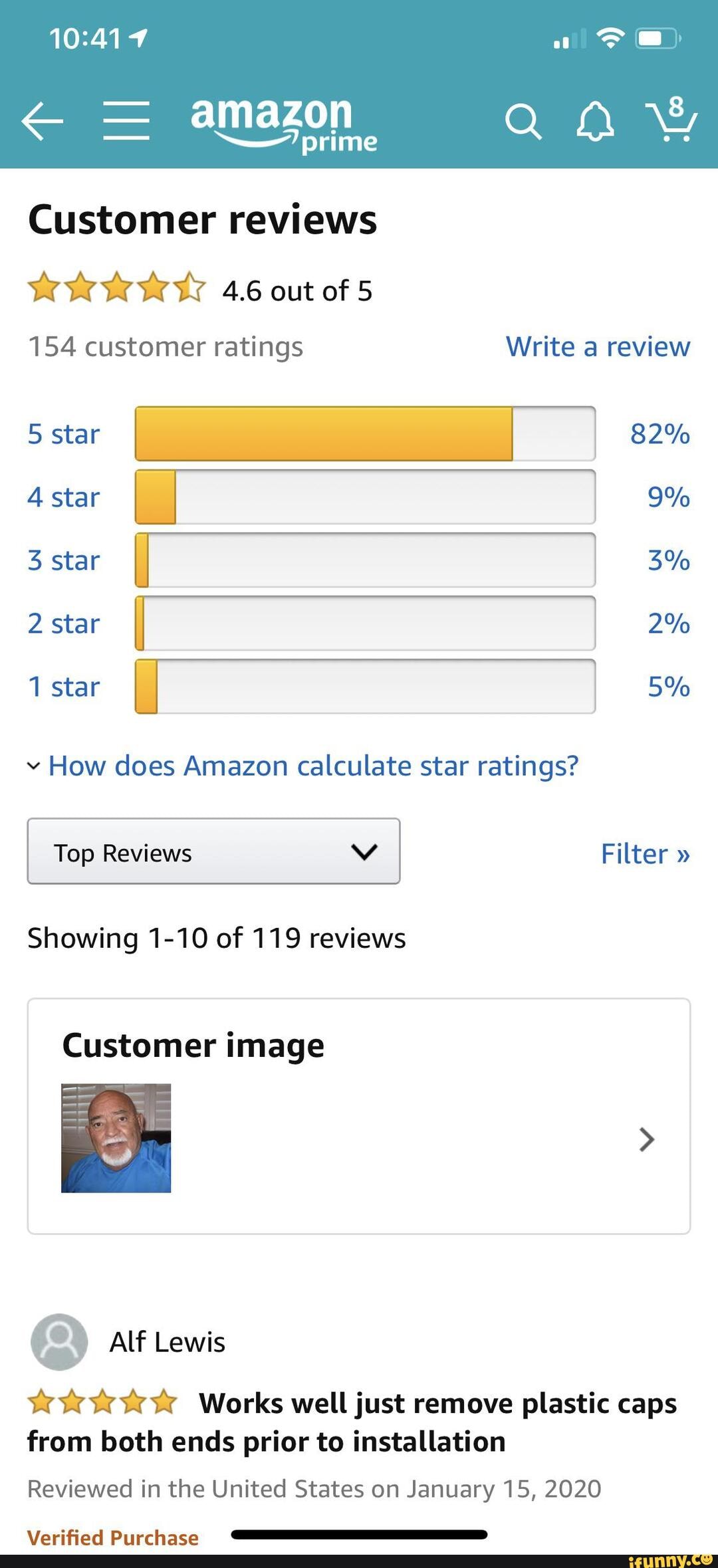 Amazon Customer reviews 4.6 out of 5 154 customer ratings Write a