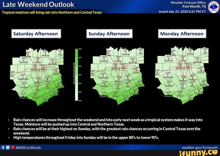 Rain chances will increase throughout the weekend and into early next ...