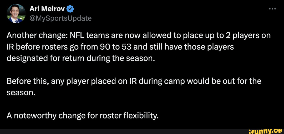 Nflroster memes. Best Collection of funny Nflroster pictures on iFunny