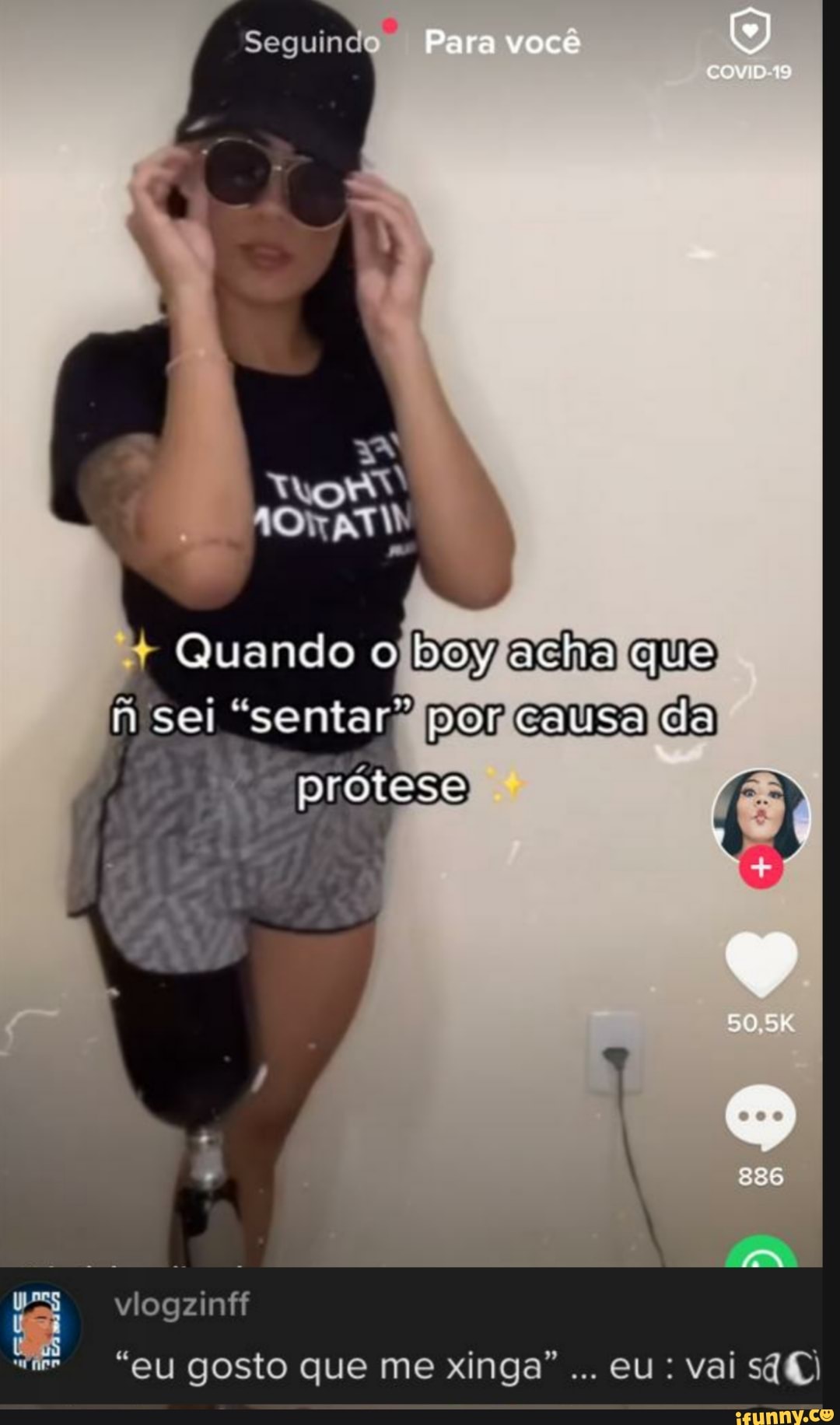 Seguindo Para yocê
+ Quando o boy acha que sei "sentar? por causa da prótese
886
vlogzinff
"eu gosto que me xinga" eu: vai