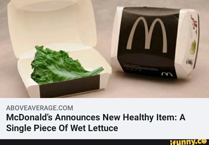 ABOVEAVERAGE.COM McDonald's Announces New Healthy Item: A Single Piece ...