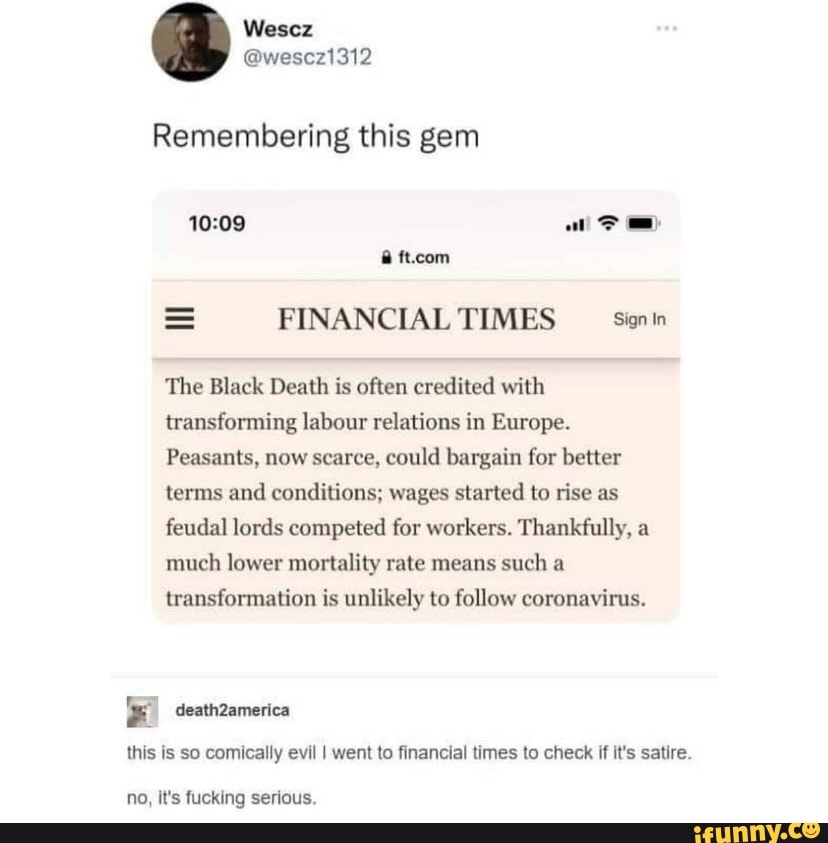 Wesczwescez1312 Remembering this gem = FINANCIAL TIMES Sionin The ...