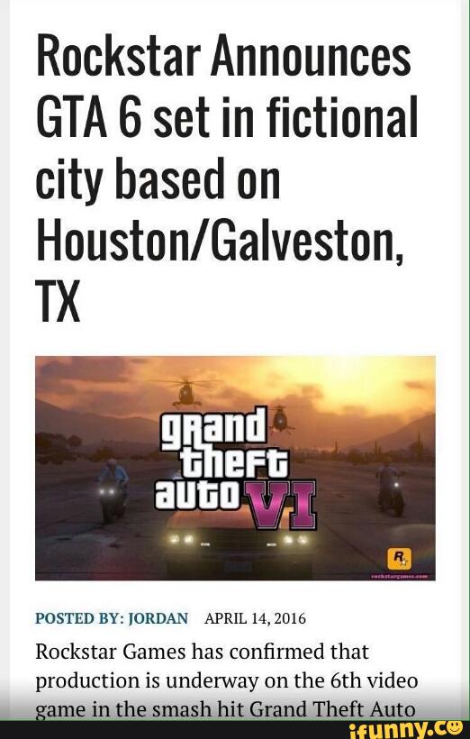 Rockstar Announces Gta 6 Set In Fictional City Based On Houston