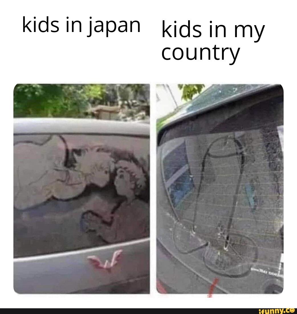kids in japan kjds in my country