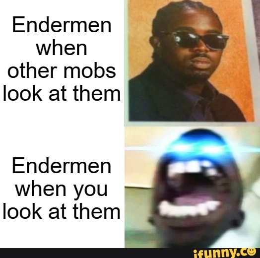 Endermen When Other Mobs Look At Them Endermen When You Look At Them - )