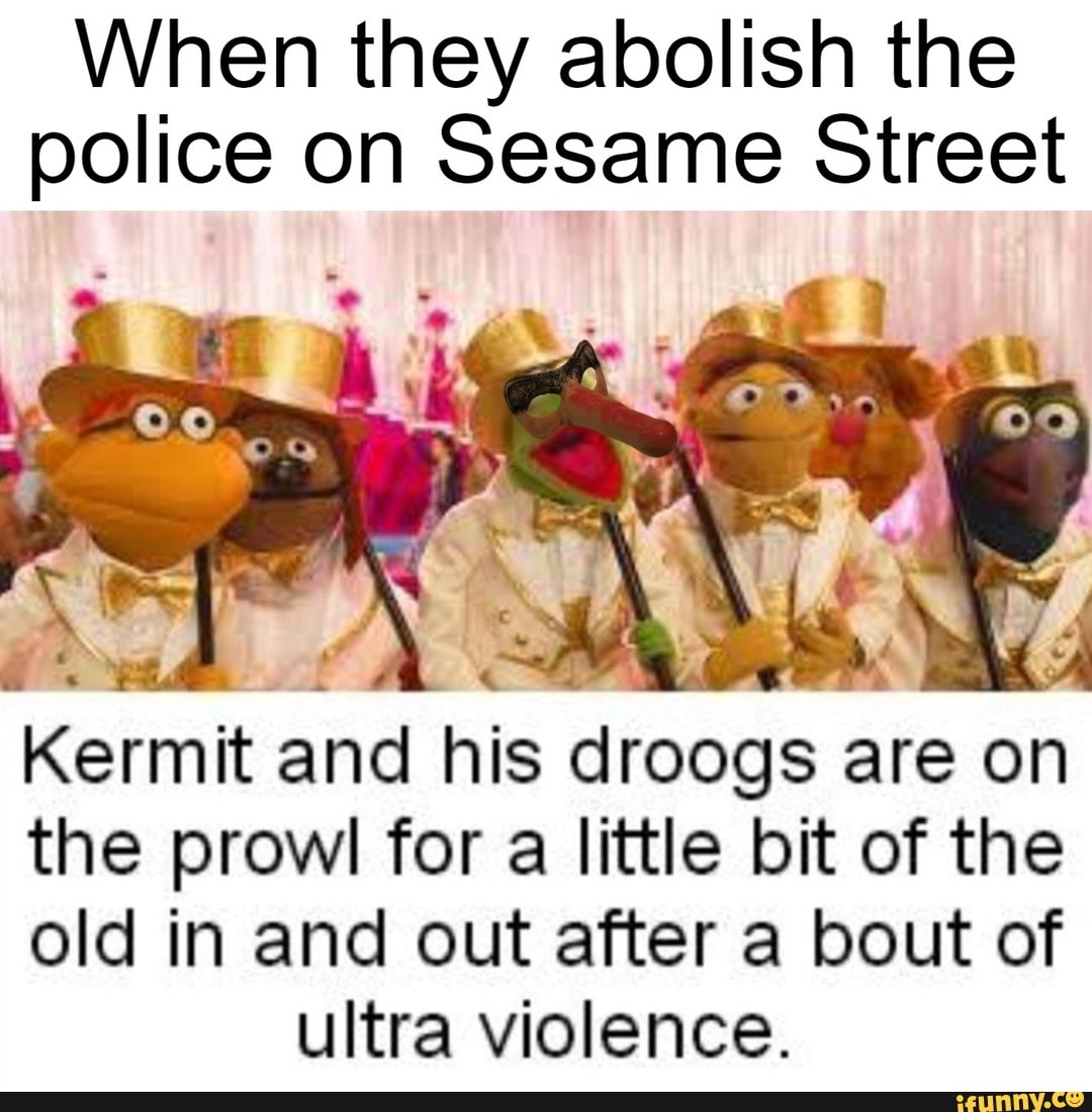 When They Abolish The Police On Sesame Street I Kermit And His Droogs 