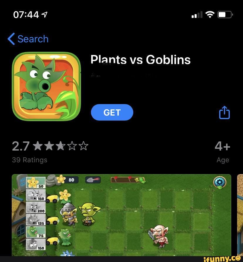 download the new for ios Plants vs Goblins