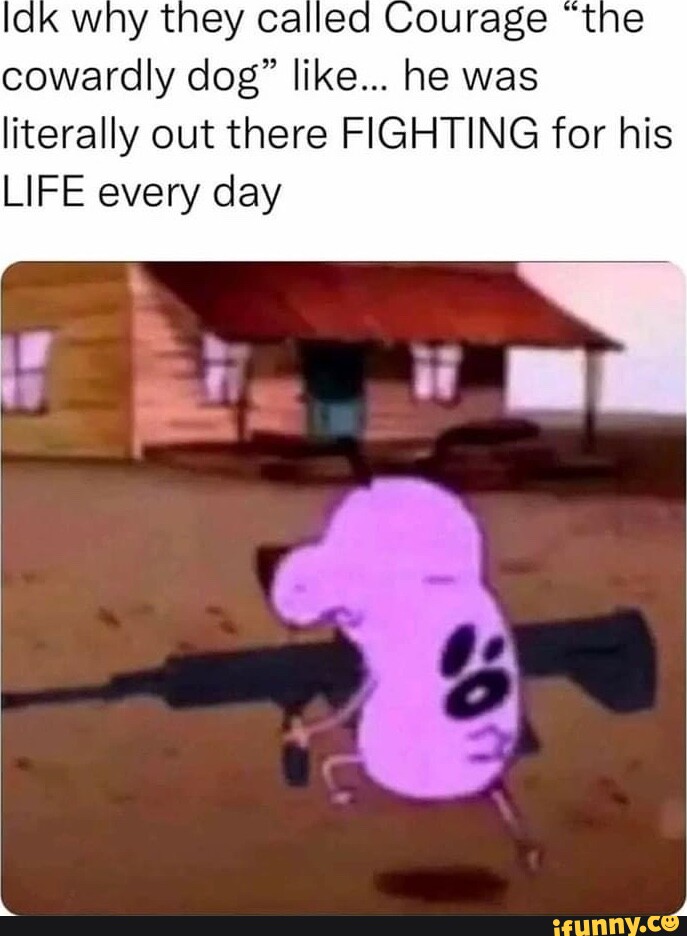 Ak why they called Courage "the cowardly dog" like... he was literally - Why Did They Stop Courage The Cowardly Dog