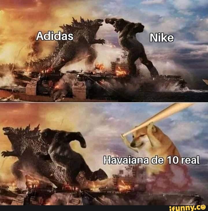 Adidas Nike
Havaiana de 10 real