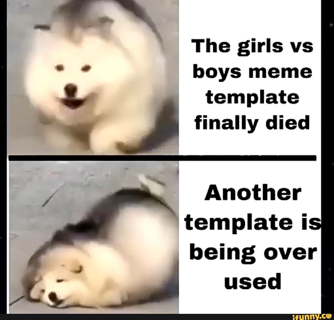 The Girls Vs Boys Meme Template Another Template Being Over Ll Used Ifunny