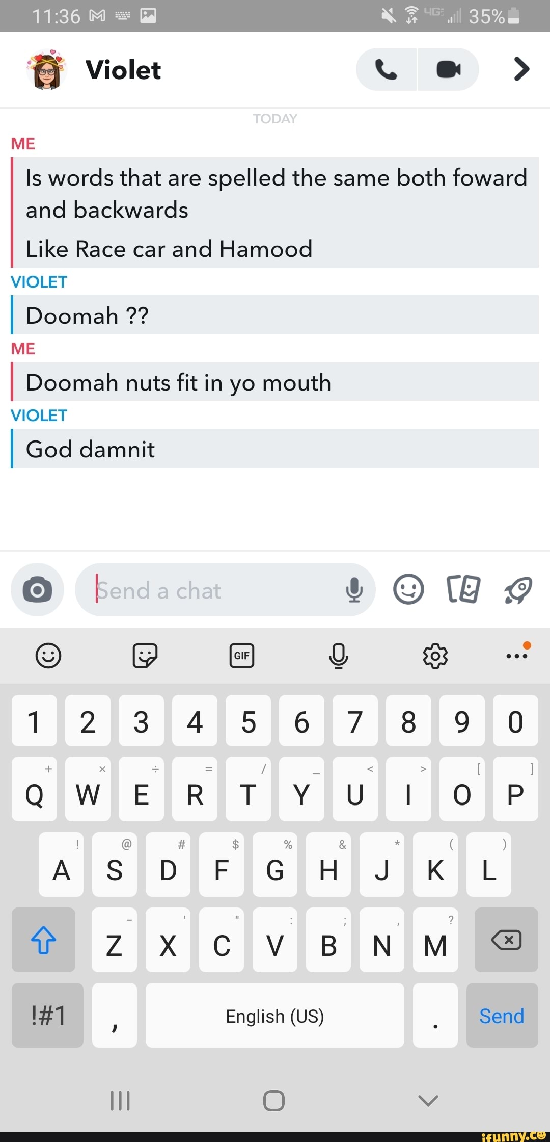 Violet Me Is Words That Are Spelled The Same Both Foward And Backwards Like Race Car