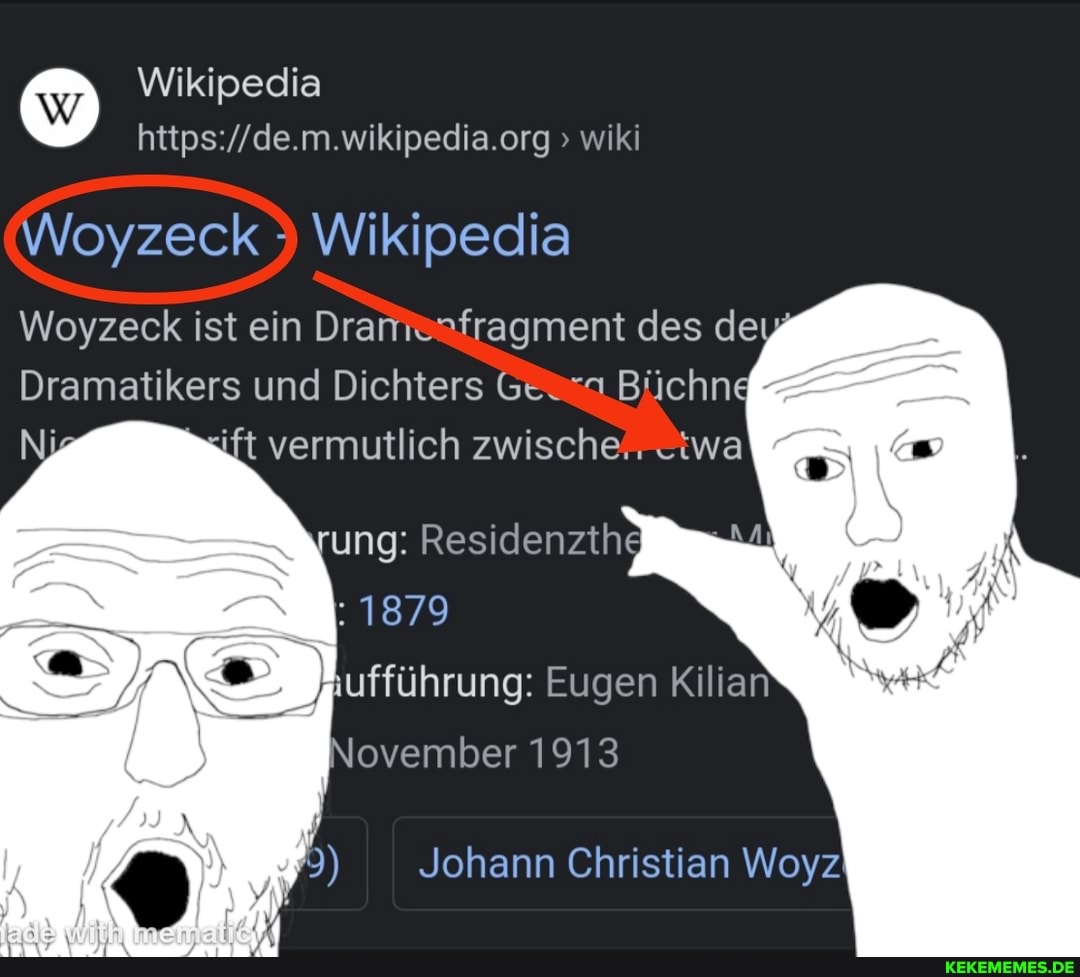 Wikipedia Woyzeck - Wikipedia wiki Woyzeck ist ein Drarfeafragment des de Dramat
