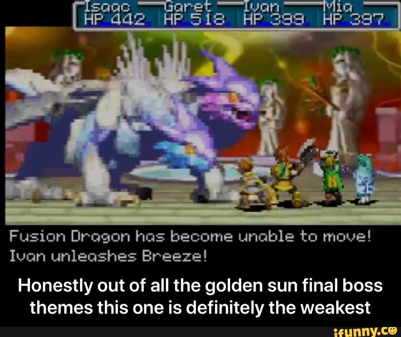 Fusion Dragon has unable to move! Ivan unleashes Breeze! Honestly out of all the golden