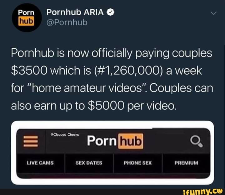 Sex Now Vodia - Porn Pornhub ARIA @ @Pornhub Pornhub is now officially paying couples $3500  which is (#1,260,000) a