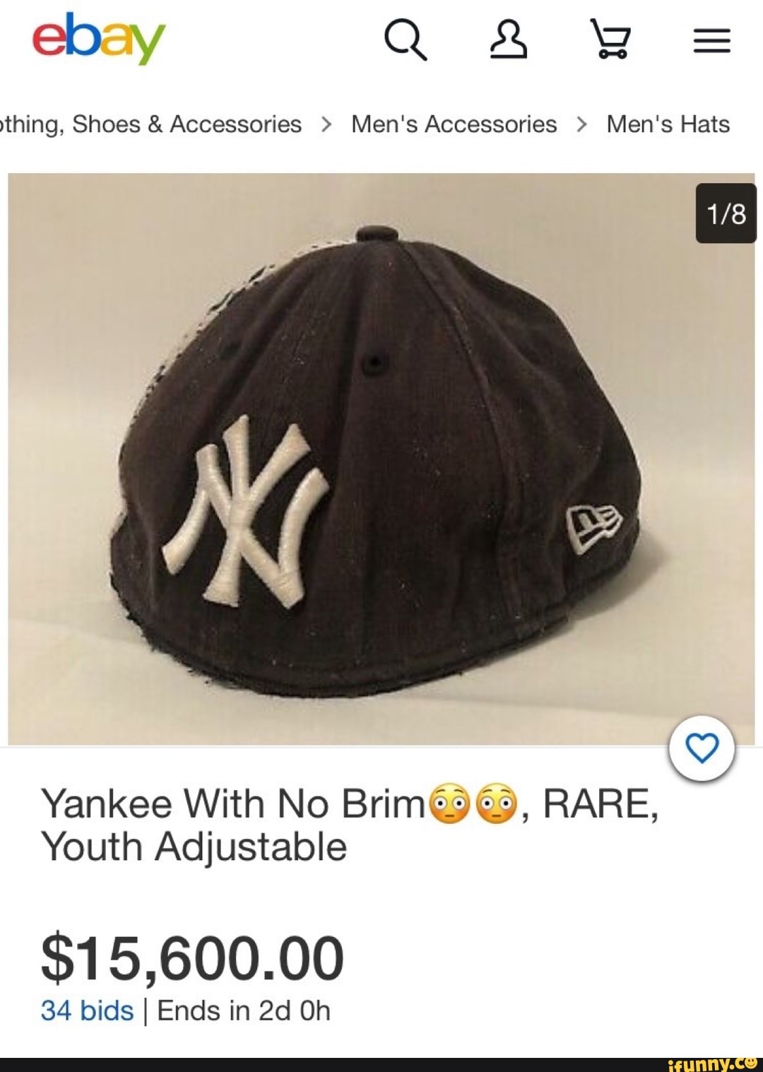 Yankee with no brim meme