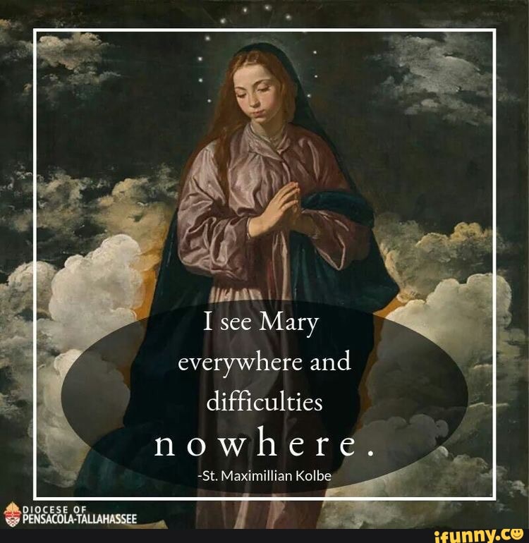 2. I See Mary Everywhere And Difficulties Nowhere. -st. Maximilian 