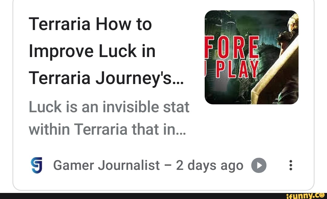 Terraria: How to improve Luck