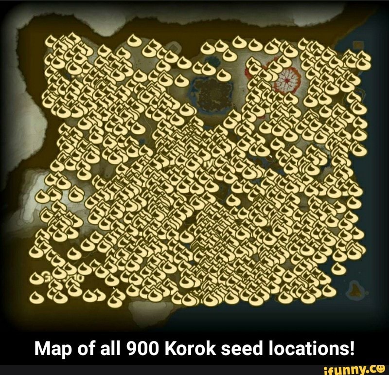 Map Of All 900 Korok Seed Locations Map Of All 900 Korok Seed