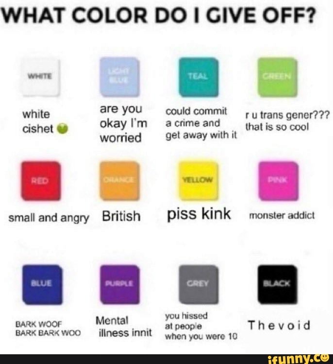 What Color Do Give Off White Are You Could Commit Y Trans Gener Cishet Okay I M Accrime Gel And That Is Cool Worried Get Away With It Small And Angry British