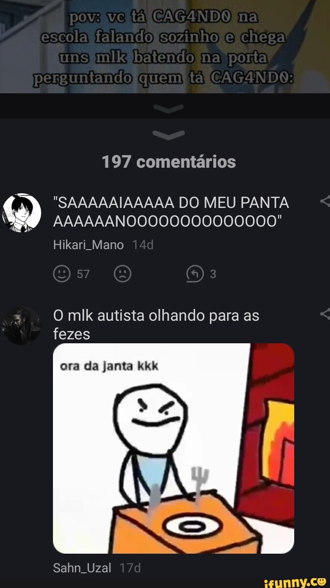 Pov: vc tá CAGANDO na Escola falando gozinho e chega uns milk batendo ...