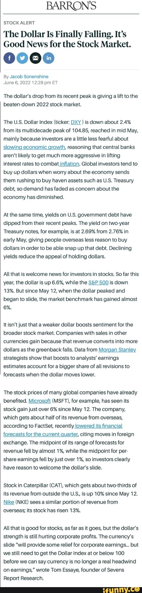 the-dollar-falling-good-for-stocks-but-painful-for-corporate-profits