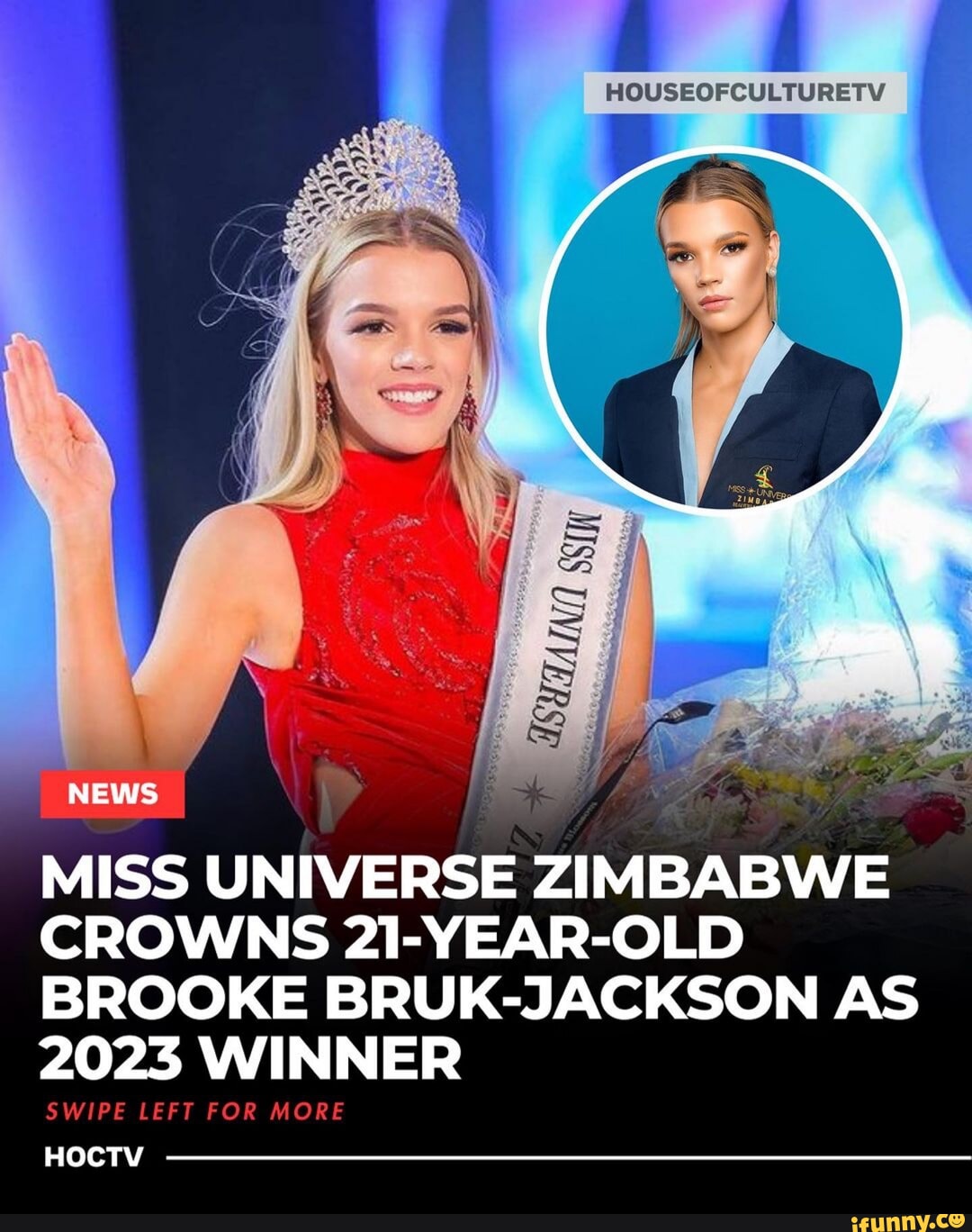 MISS UNIVERSE ZIMBABWE CROWNS 21YEAROLD BROOKE BRUKJACKSON AS 2023