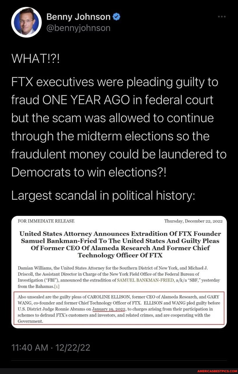 WHAT!?! FTX executives were pleading guilty to fraud ONE YEAR AGO in ...