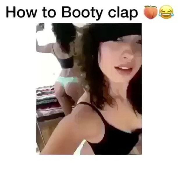 Ebony booty clapping
