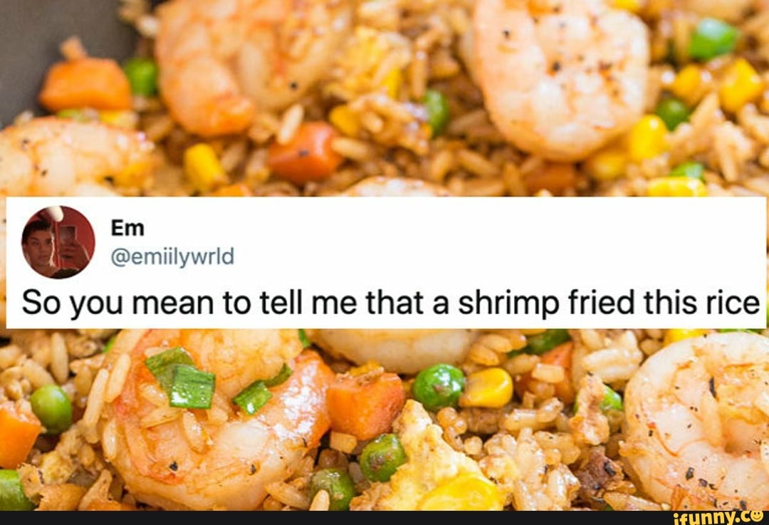 are you telling me a shrimp fried this rice