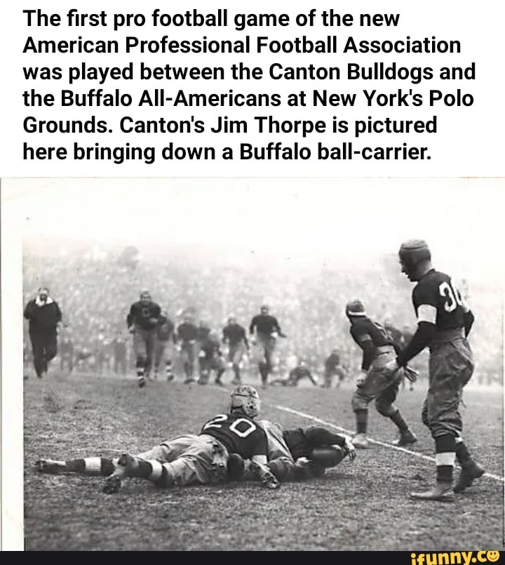 The first pro football game of the new American Professional Football