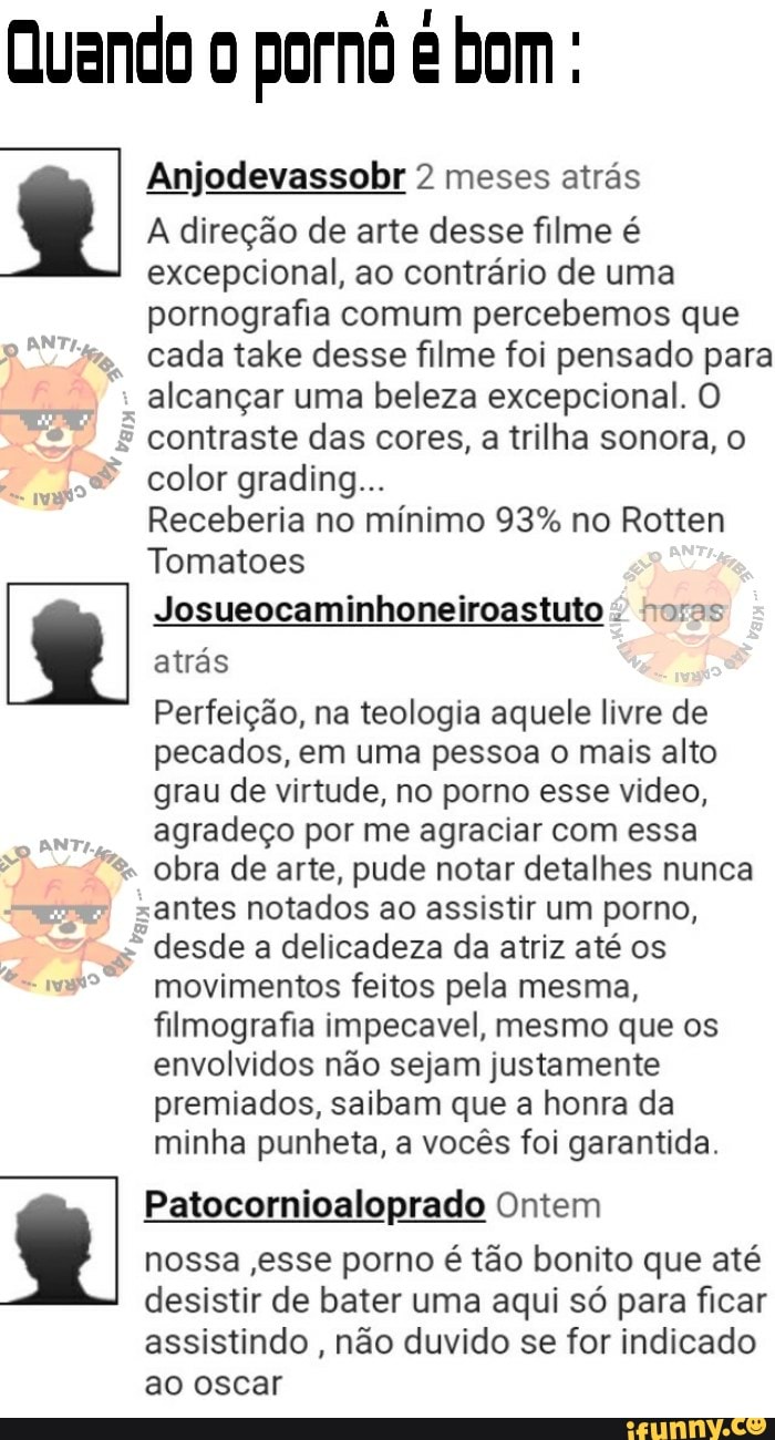 Quando o pornô ê bom: Anjodevassobr 2 meses atrás A direção de arte desse  filme é