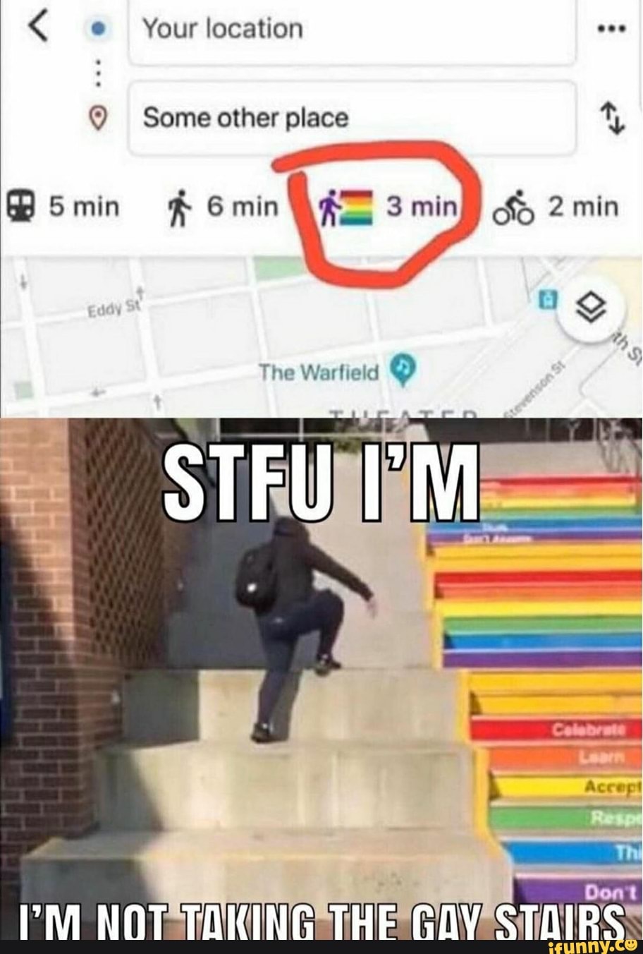 e Your location
E 5 min