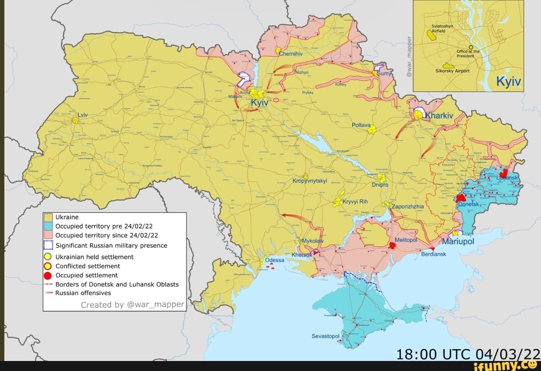 Ukraine Occupied territory pre Occupied territory since significant ...