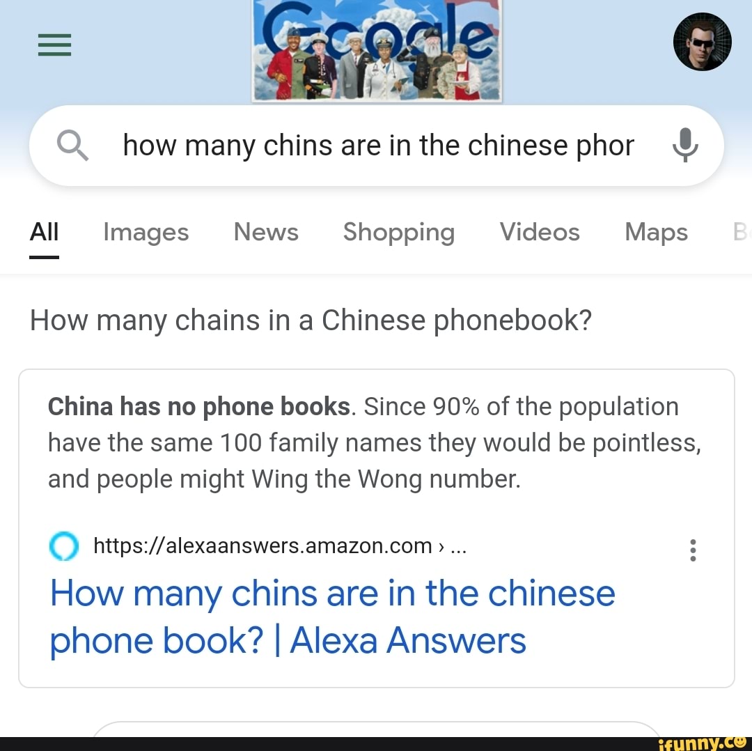 How many chins are in the chinese phor & All Images News Shopping