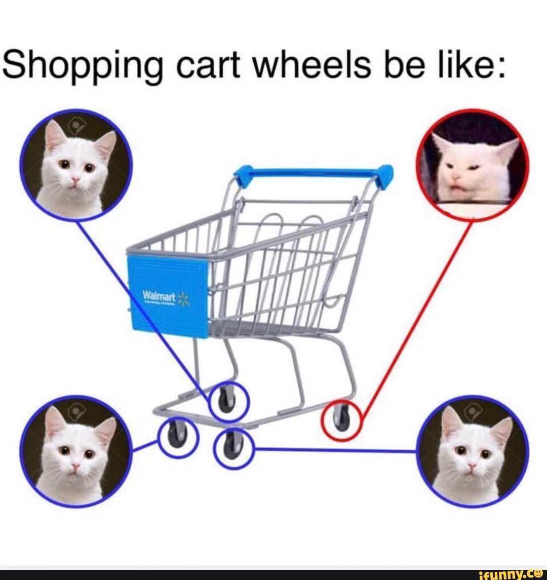 Shopping cart wheels be like iFunny