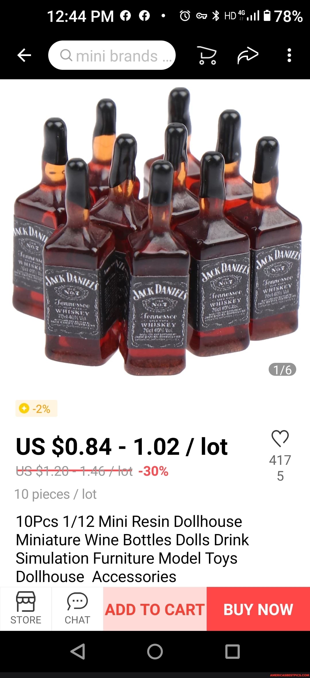 78%
(Qminibrands..)
US $0.84 - 1.02 / lot
-30%
-2%
10 pieces / lot
10Pcs Mini Resin Dollhouse
Miniature Wine Bottles Dolls Drink
Simulation Furniture Model Toys
Dollhouse Accessories
ADD TO
STORE CHAT
BUY NOW