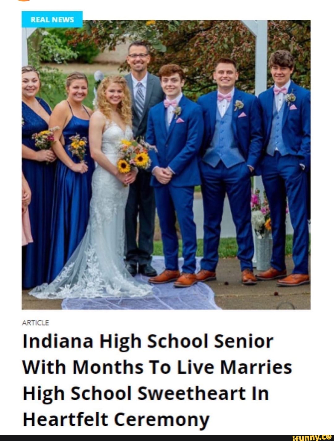 Indiana High School Senior With Months To Live Marries High School