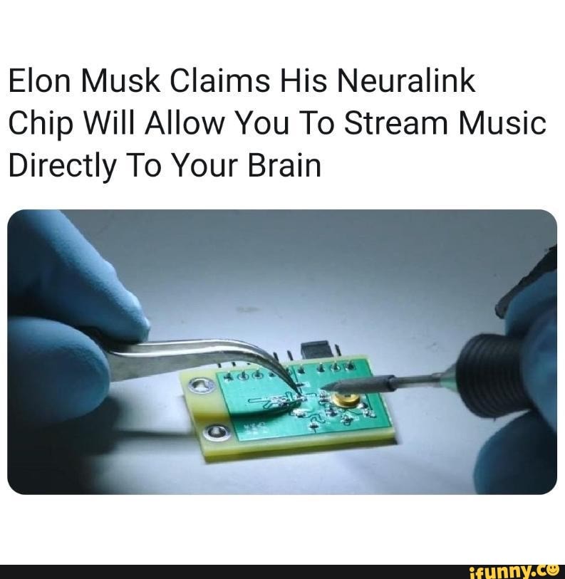 Elon Musk Claims His Neuralink Chip Will Allow You To Stream Music Directly To Your Brain Ifunny 1445