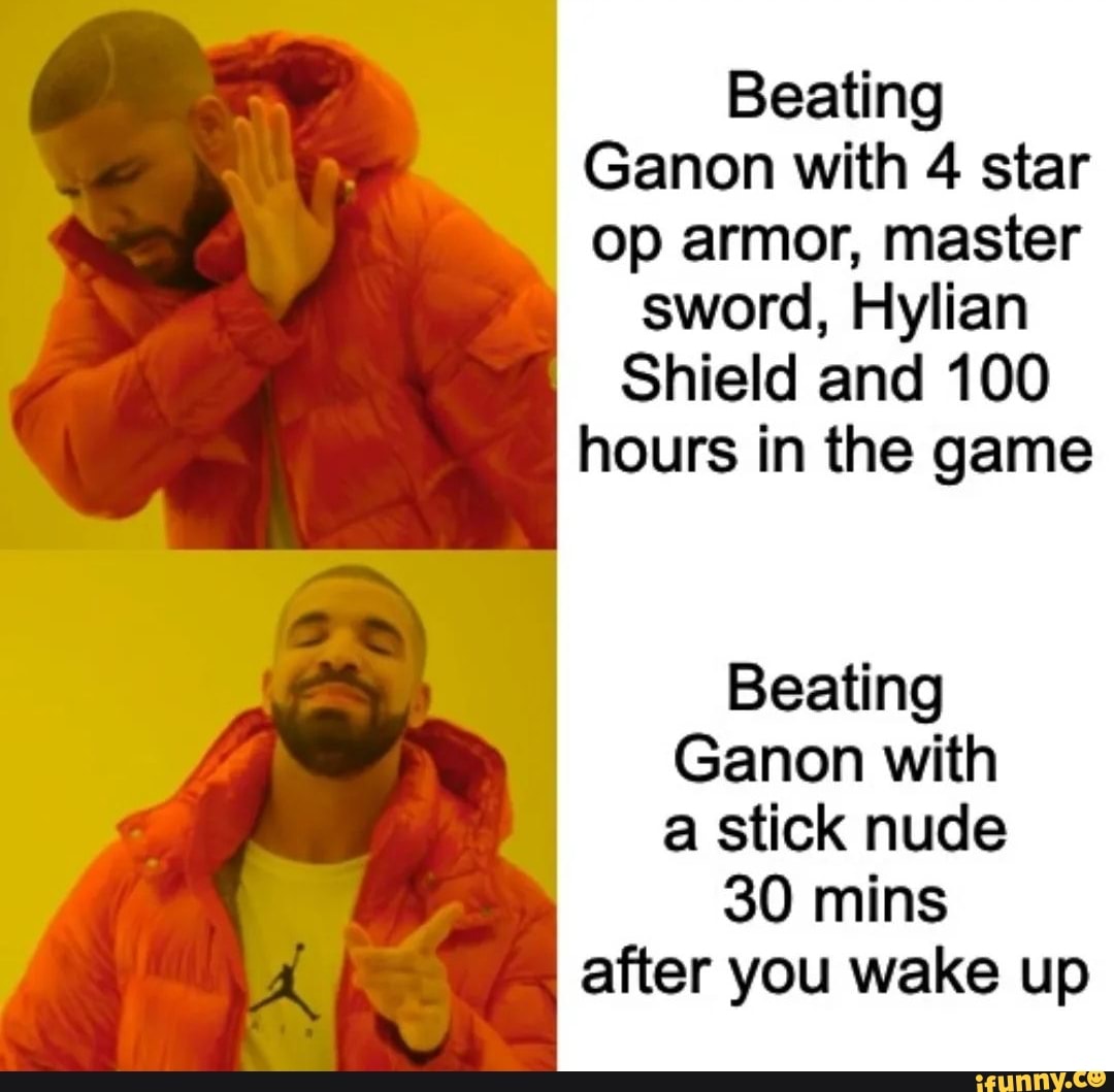 Beating Ganon With 4 Star Op Armor Master Sword Hylian Shield And 100 Hours In The Game 
