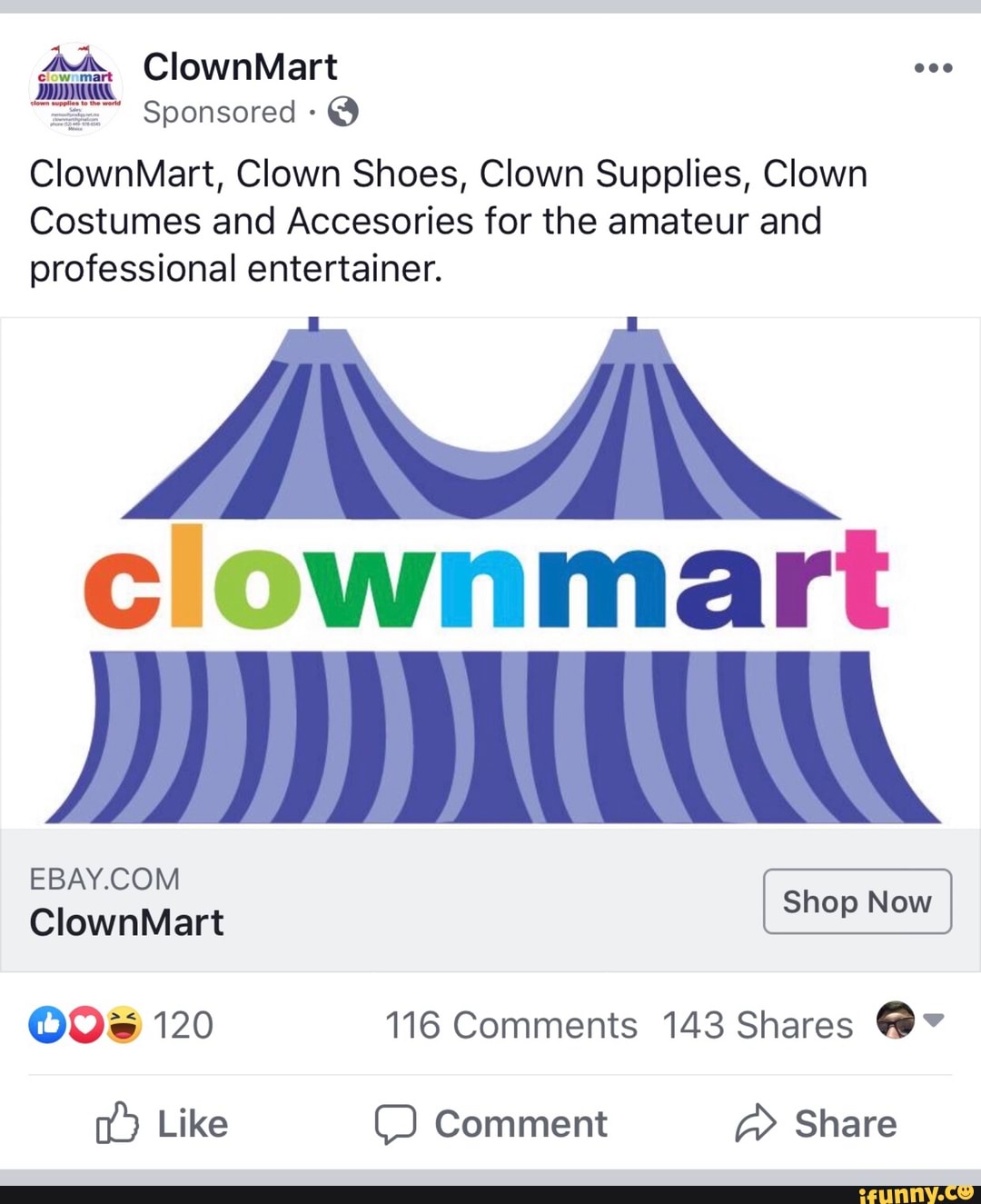 Sponsored e CIownMart, Clown Shoes, Clown Supplies, Clown Costumes and