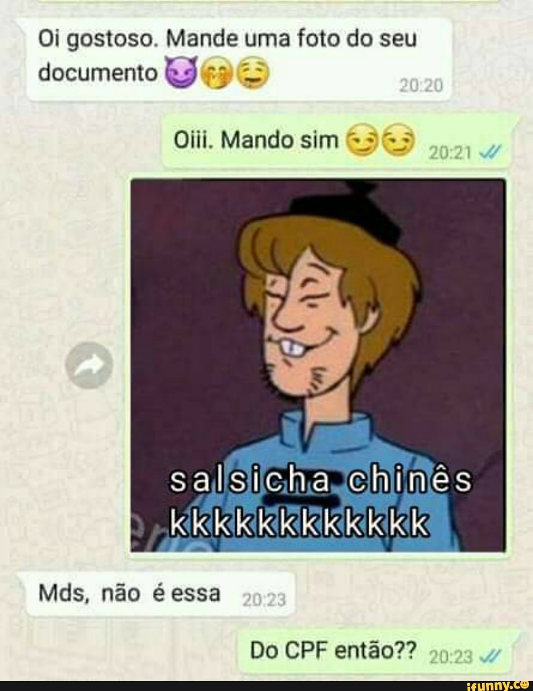 Oi gostoso. Mande uma foto do seu documento EJ TAS
Oiii. Mando sim =s
Mds, não é essa
Do CPF então??