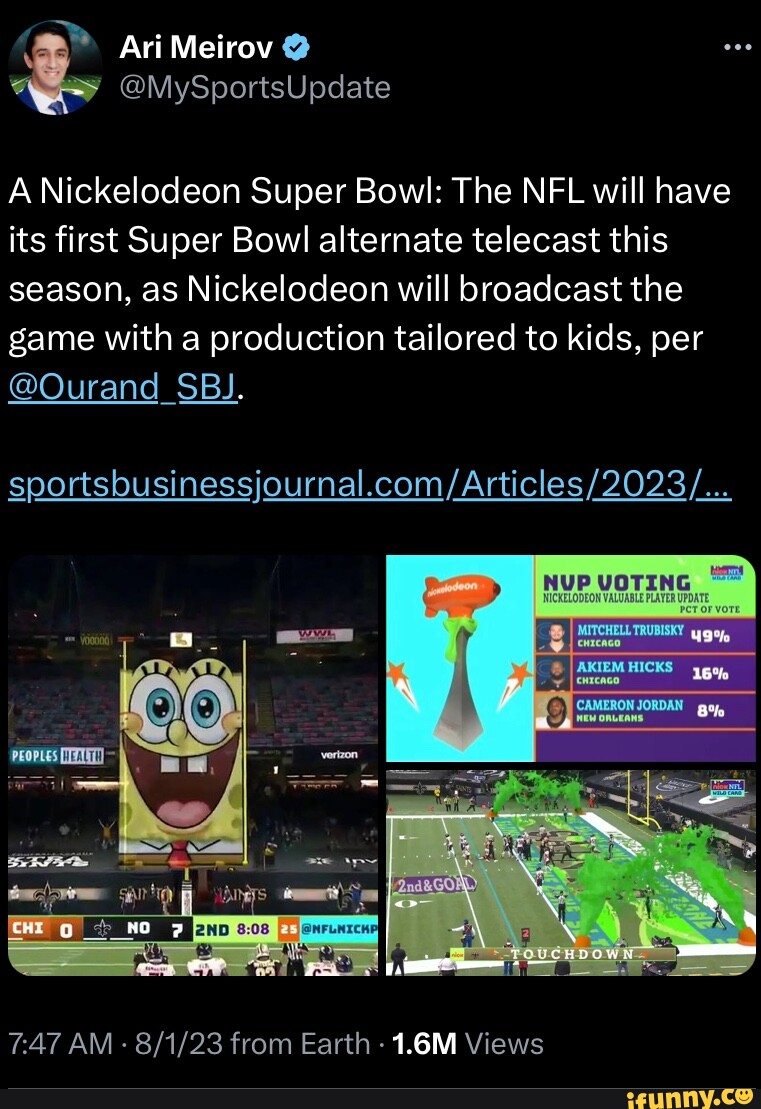 Nickelodeon to air first ever NFL Super Bowl simulcast - SportsPro