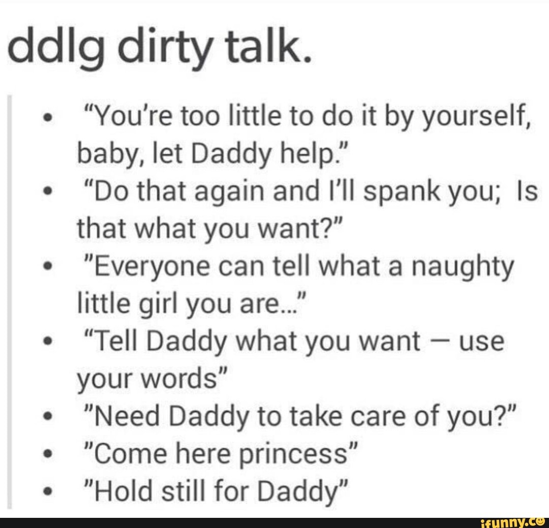 Dirty daddy talk