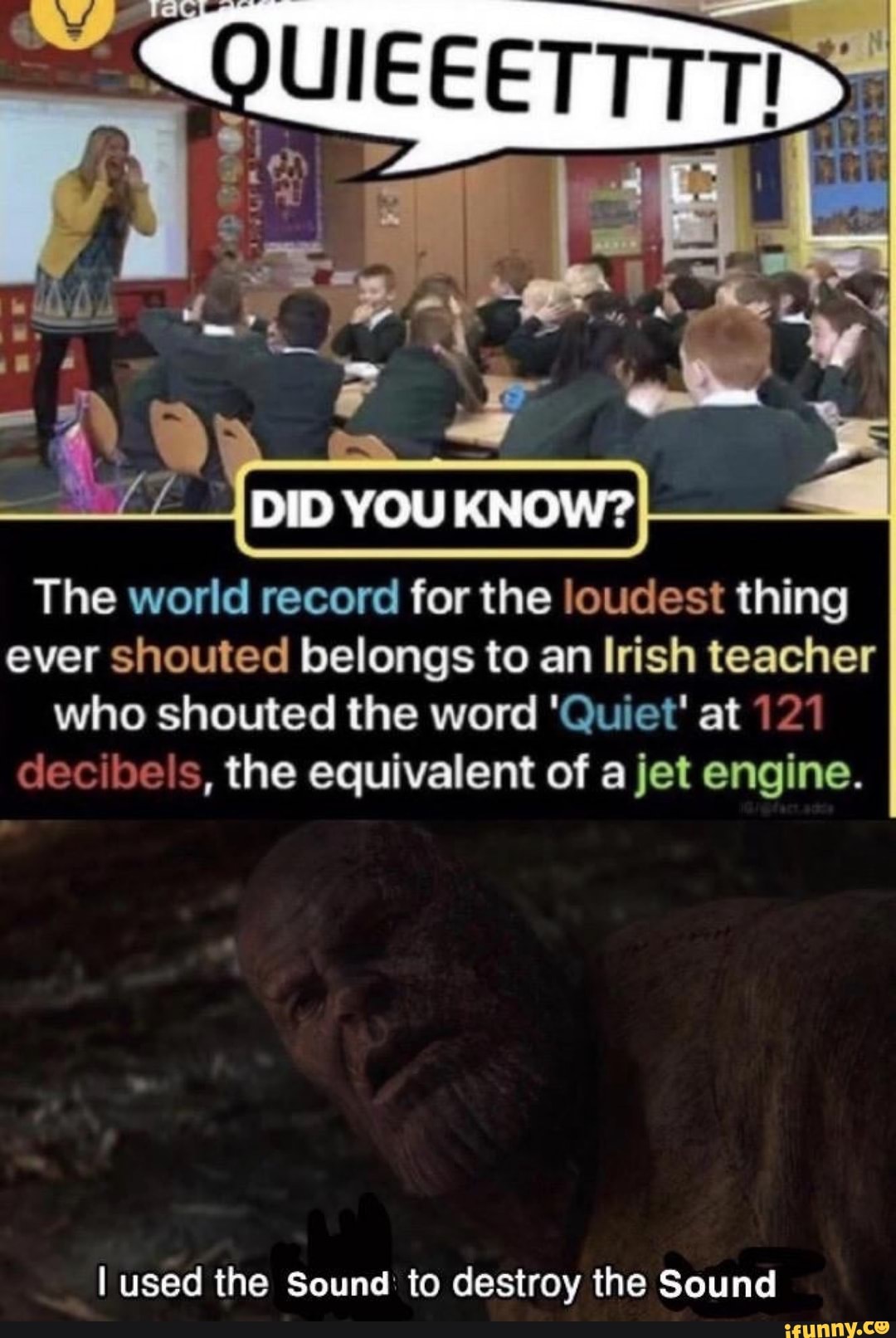 The world record for the loudest thing ever shouted belongs to an Irish