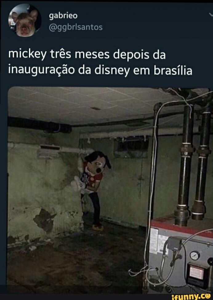 mickey trés meses depois da
inauguração da disney em brasília